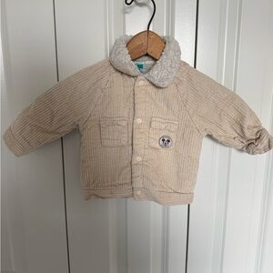 Disney Store Mickey Mouse Jacket Tan Corduroy Sherpa Linned 18M